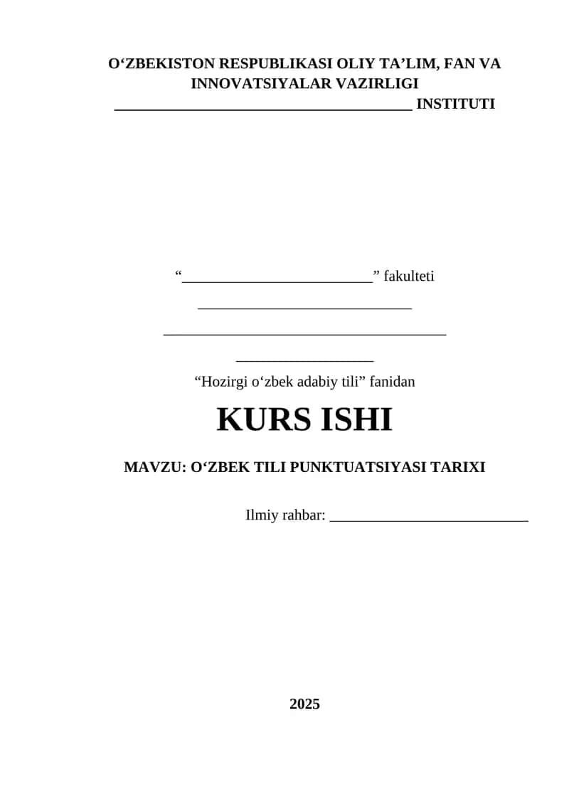 O‘ZBEK TILI PUNKTUATSIYASI TARIXI 1