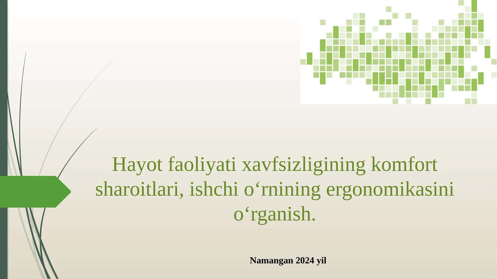 Namangan 2024 yil Reja 1