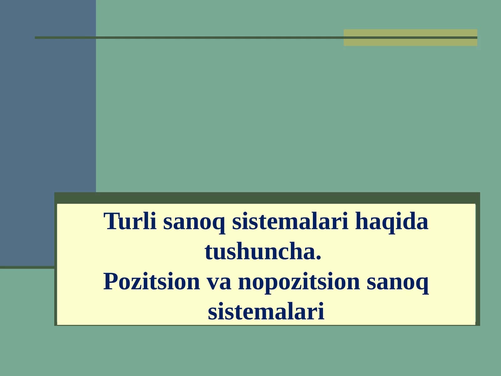 Sanoq Sistemalari Haqida Ma’lumot 1