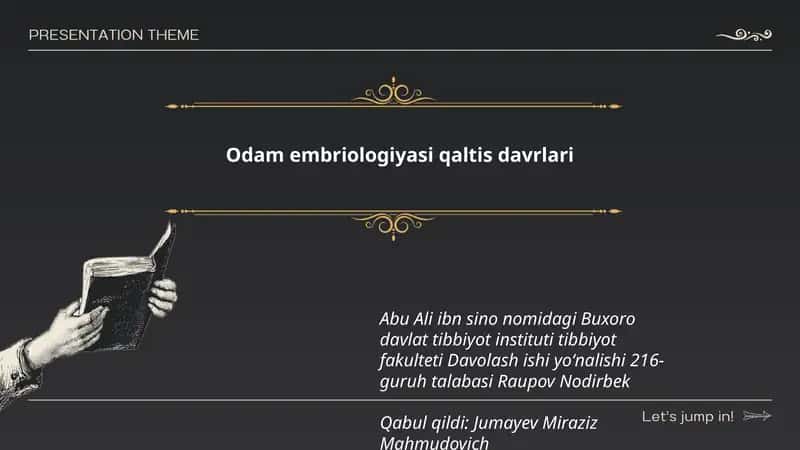 Odamlar Embriologiyasi qaltis davrlari 1