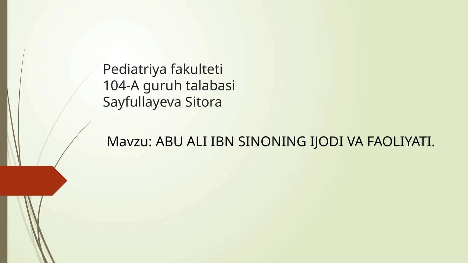 ABU ALI IBN SINONING IJODI VA FAOLIYATI 1