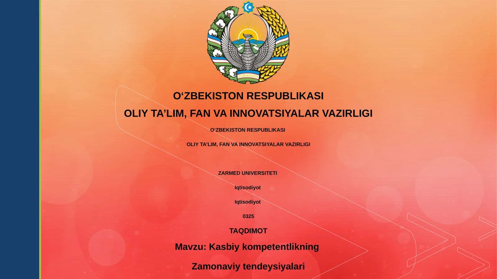 Kasbiy kompetentlikning Zamonaviy tendeysiyalari 1