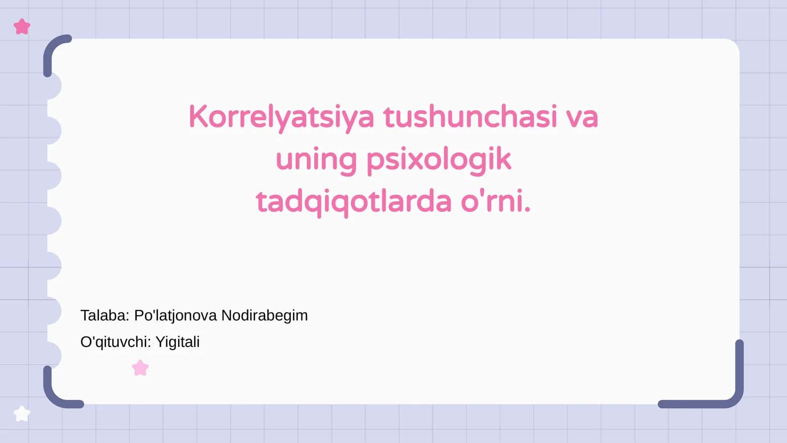 Korrelyatsiya tushunchasi va uning psixologik tadqiqotlarda o'rni 1