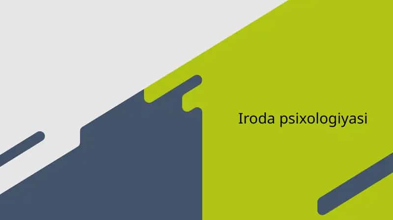 Irodapsixologiyasi 1