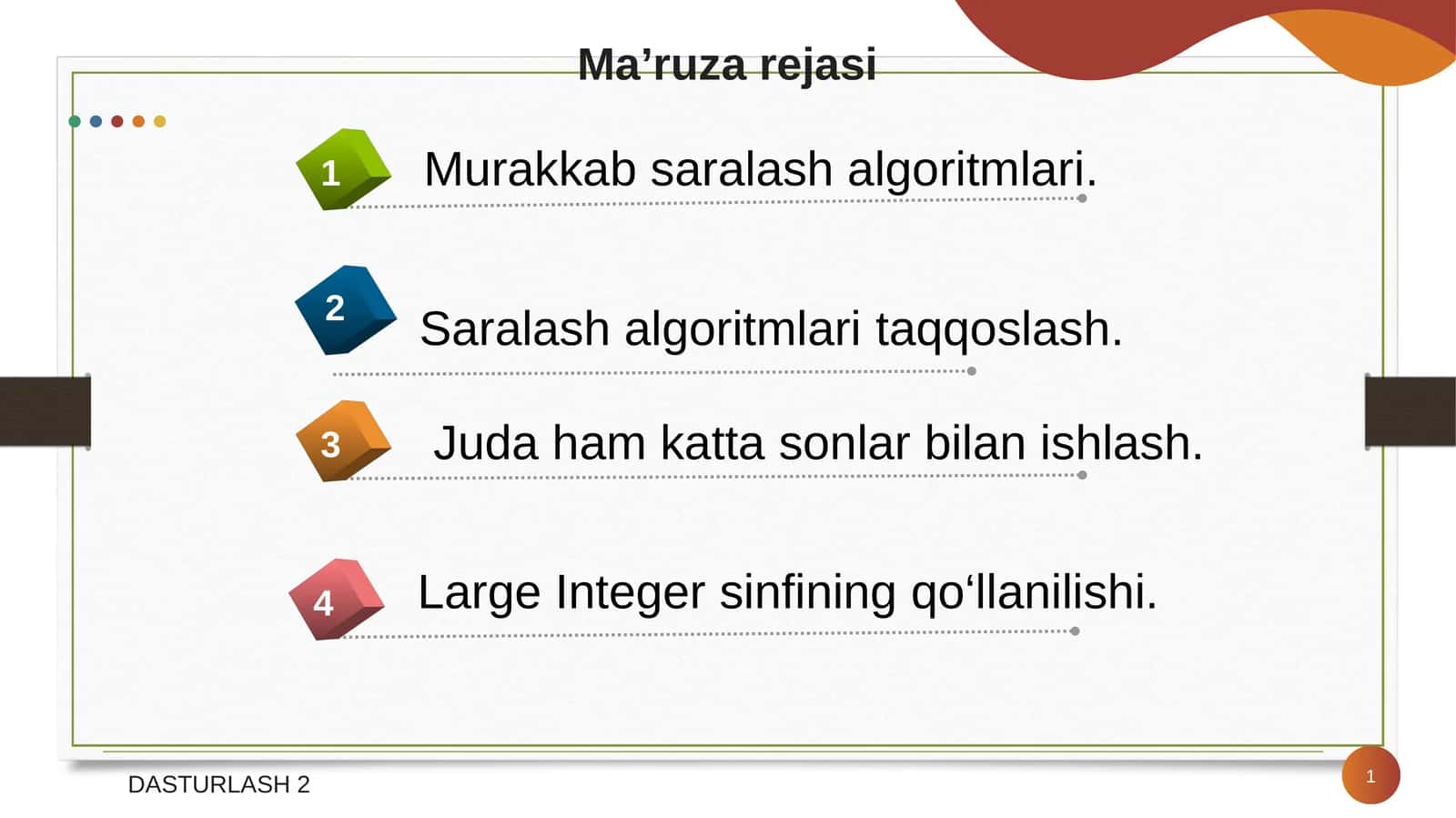 Saralash algoritmlari haqida 1