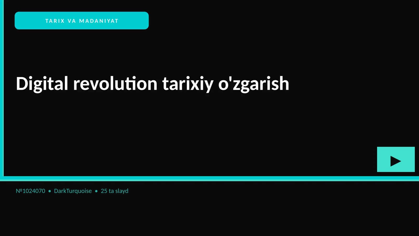 Digital revolution tarixiy o'zgarish 1