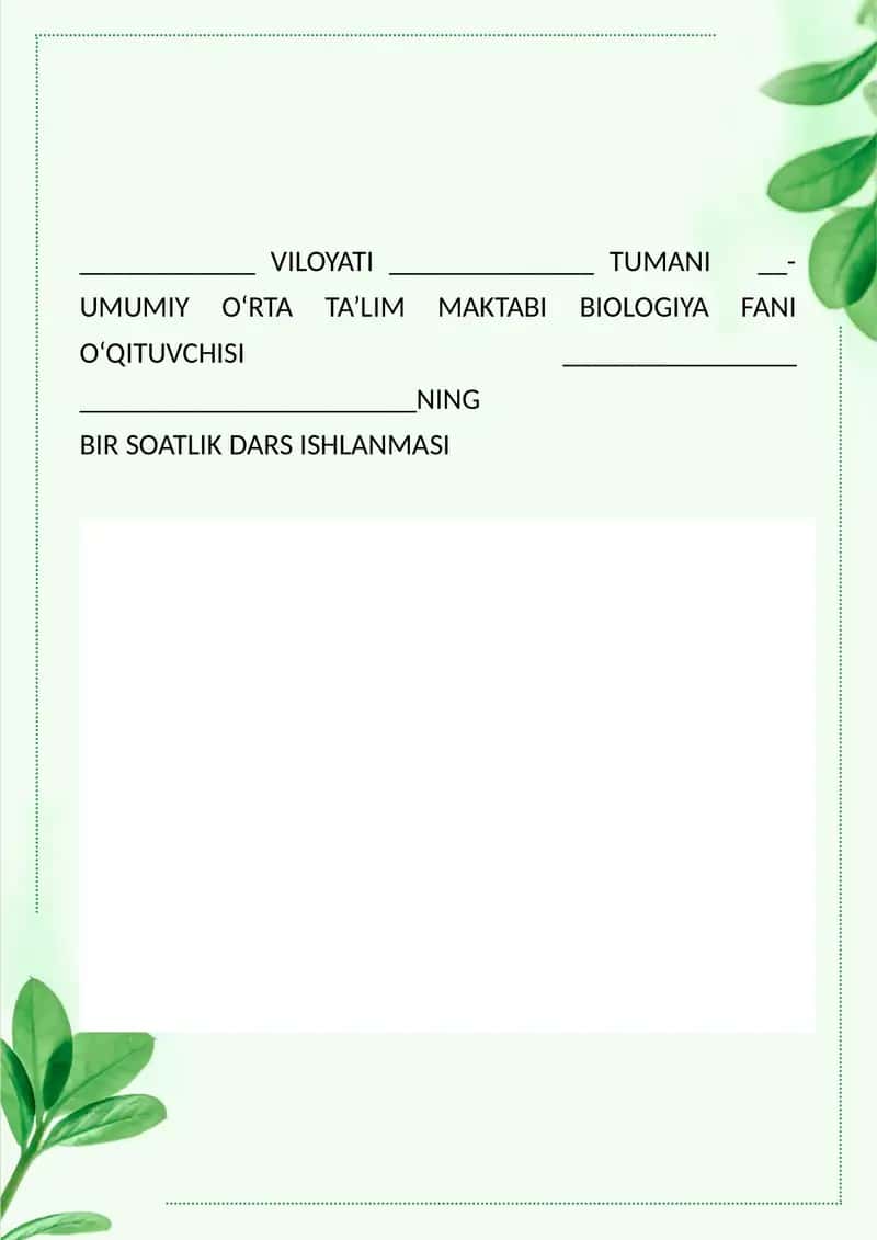Meva. Dars ishlanma 1