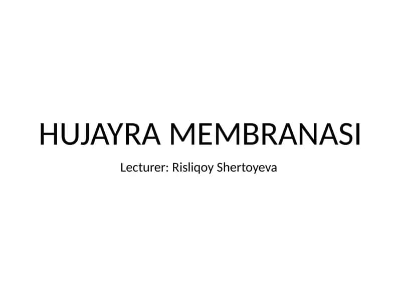HUJAYRA MEMBRANASI 1