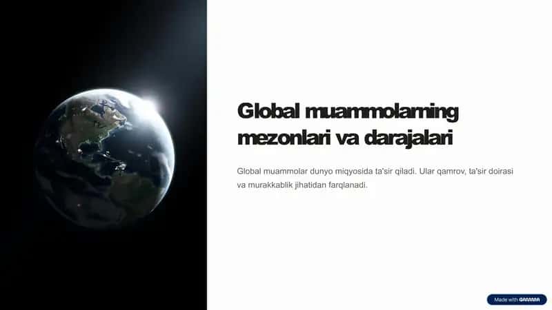 Iqtisodiy global muammolar 1