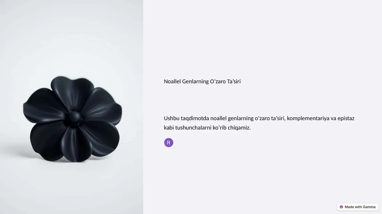 Noallel Genlarning Oʻzaro Ta’siri 1
