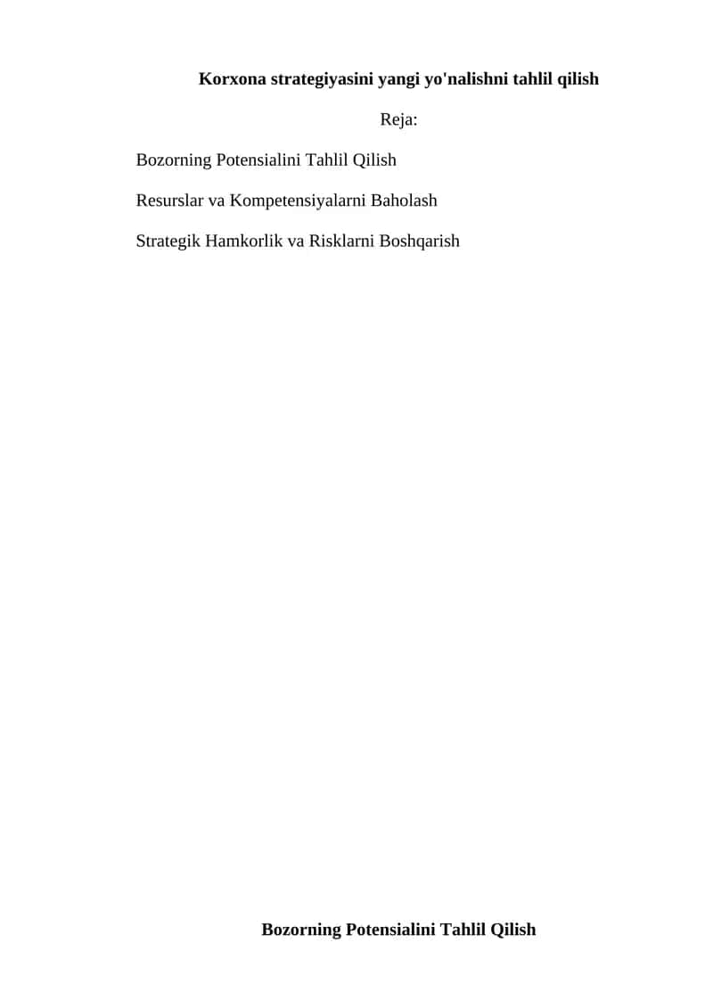 Bozorning Potensialini Tahlil Qilish 1