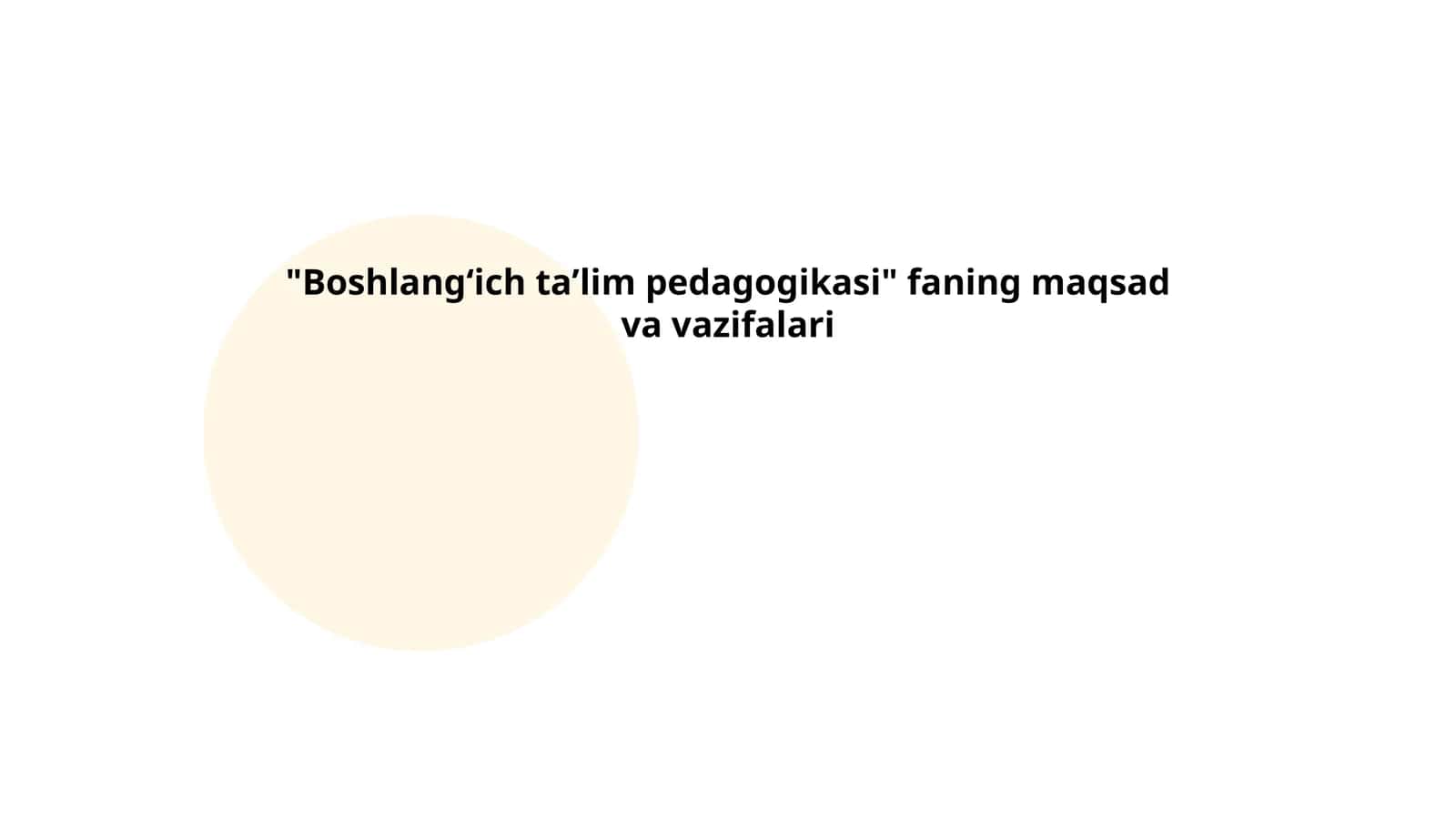 Boshlangʻich taʼlim pedagogikasi 1