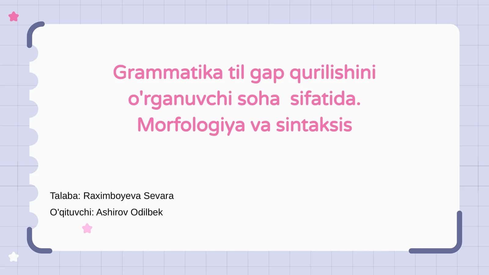 Grammatika va uning ahamiyati 1