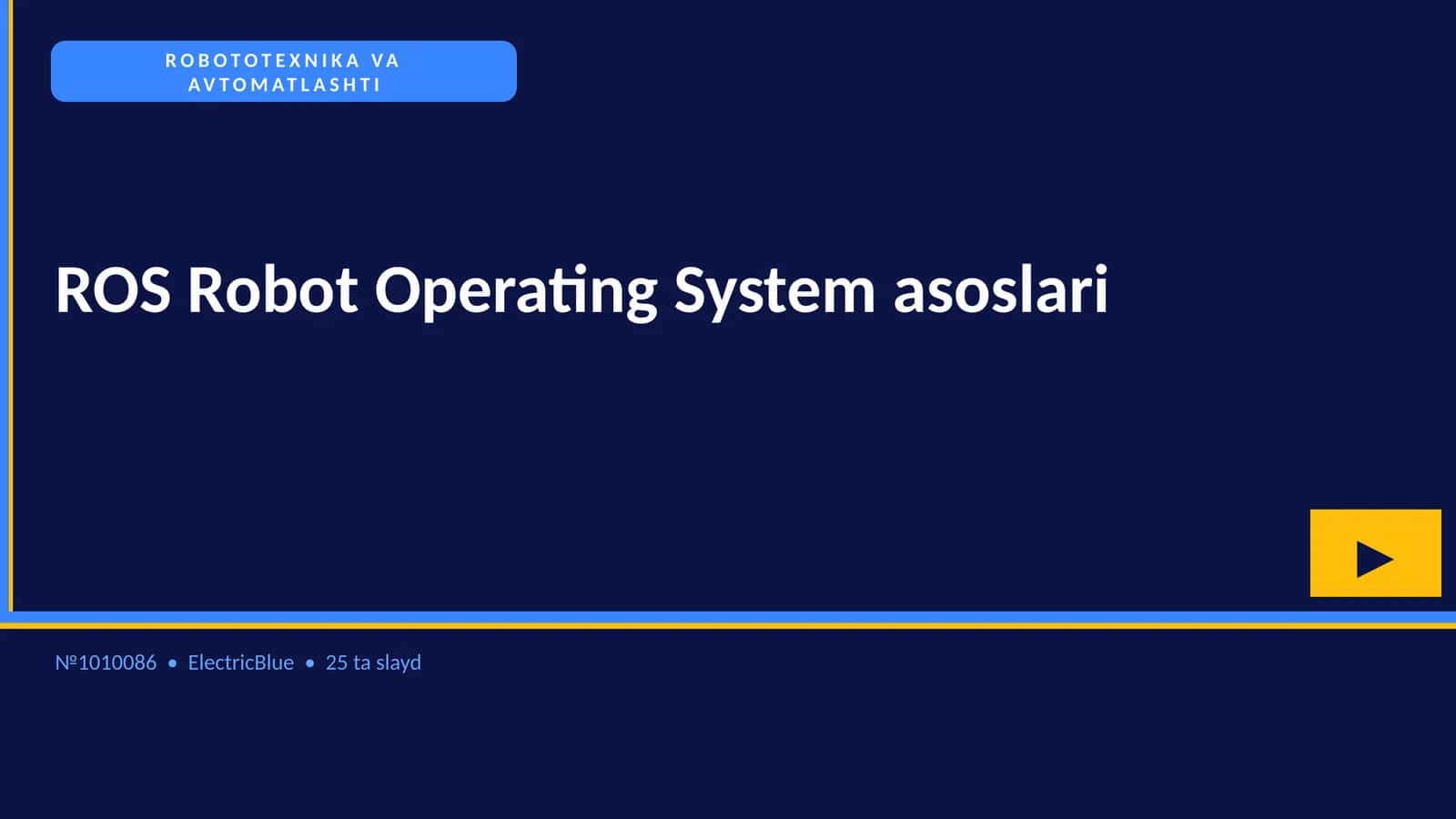 ROS Robot Operating System asoslari 1