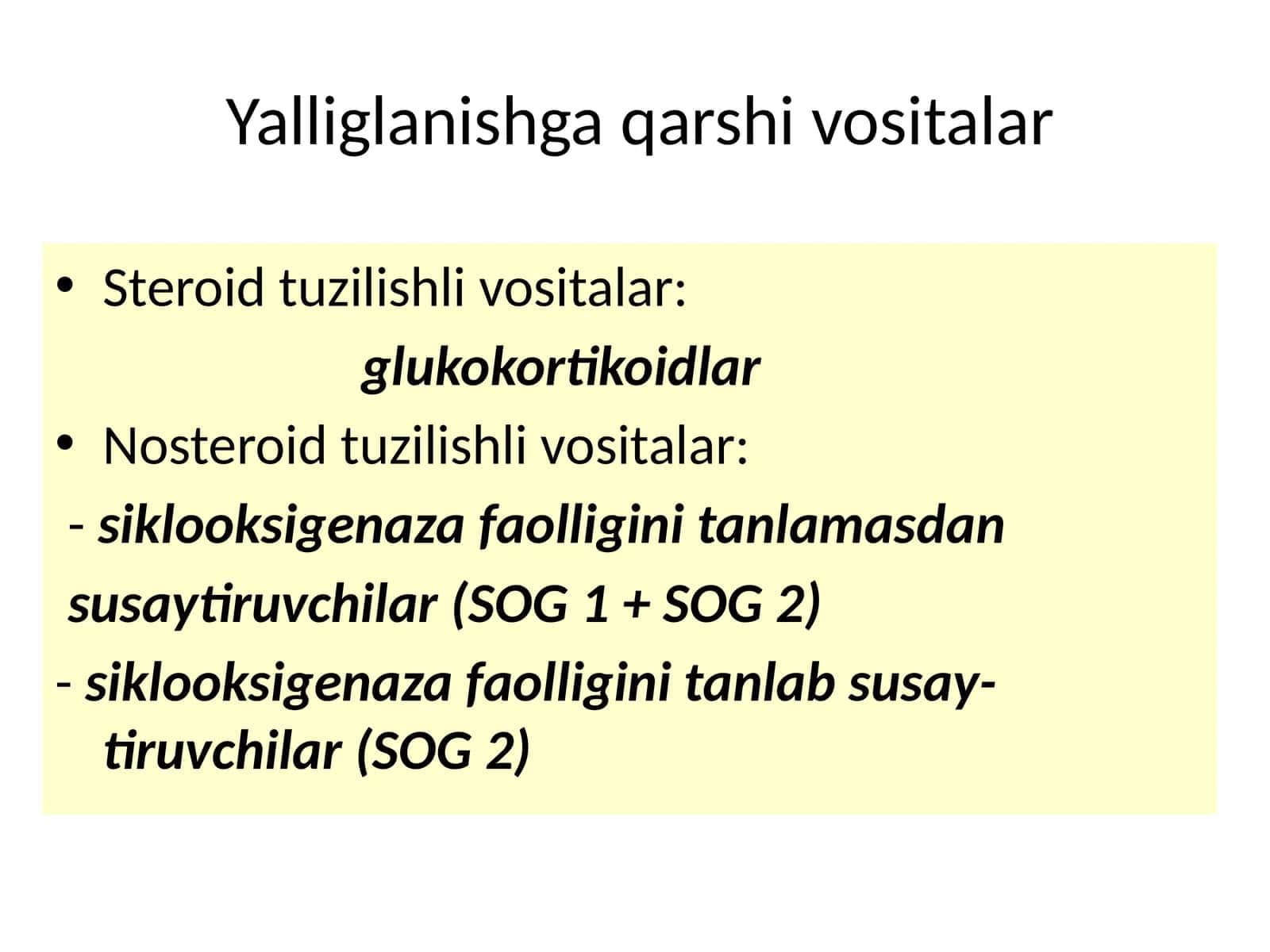 Yalliglanishgaqarshi vositalar 1