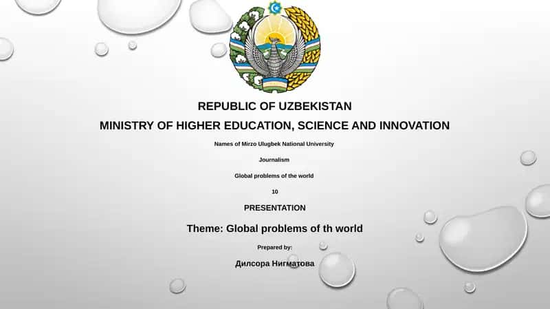 Global problems of the world 1