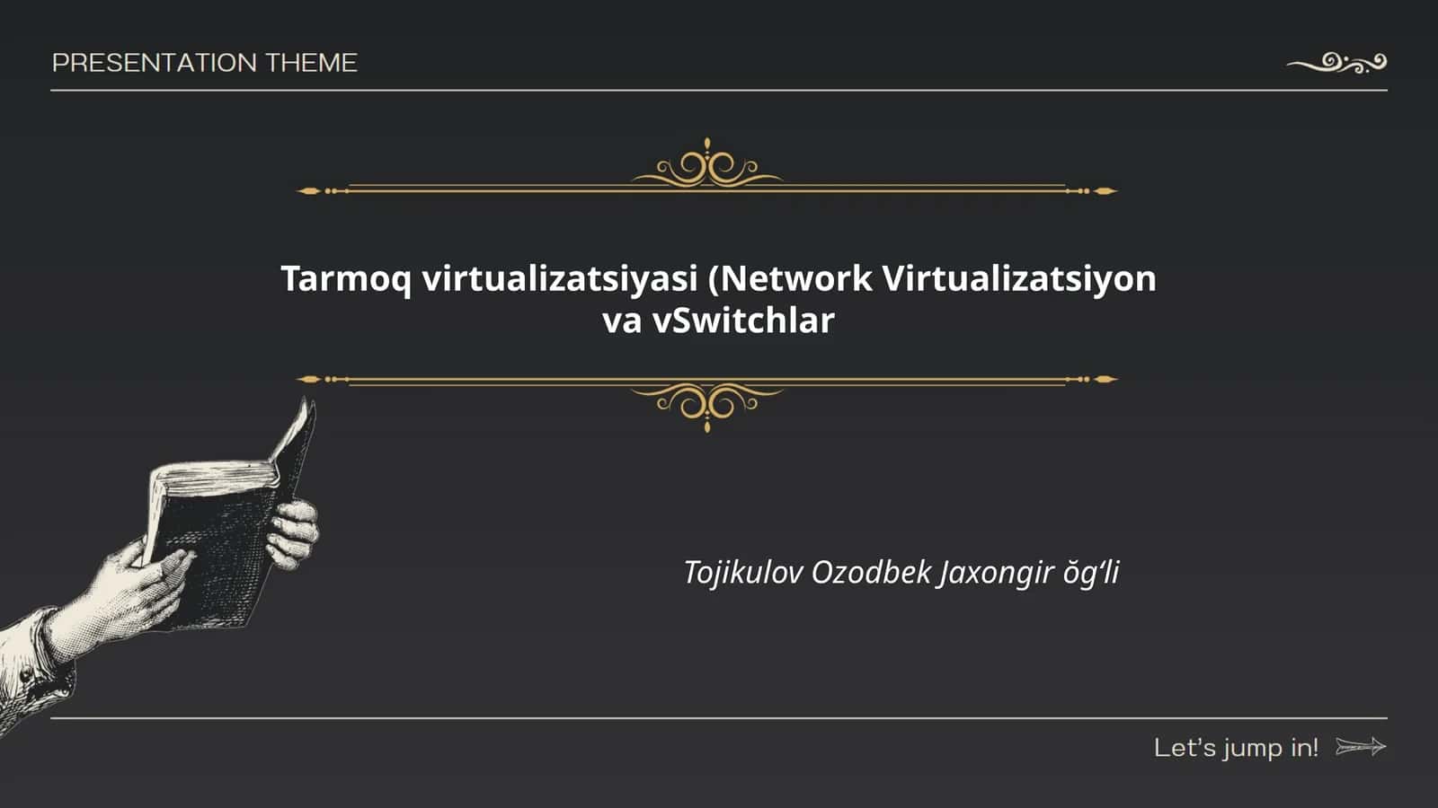 Tarmoq virtualizatsiyasi (Network Virtualizatsiyon va vSwitchlar 1