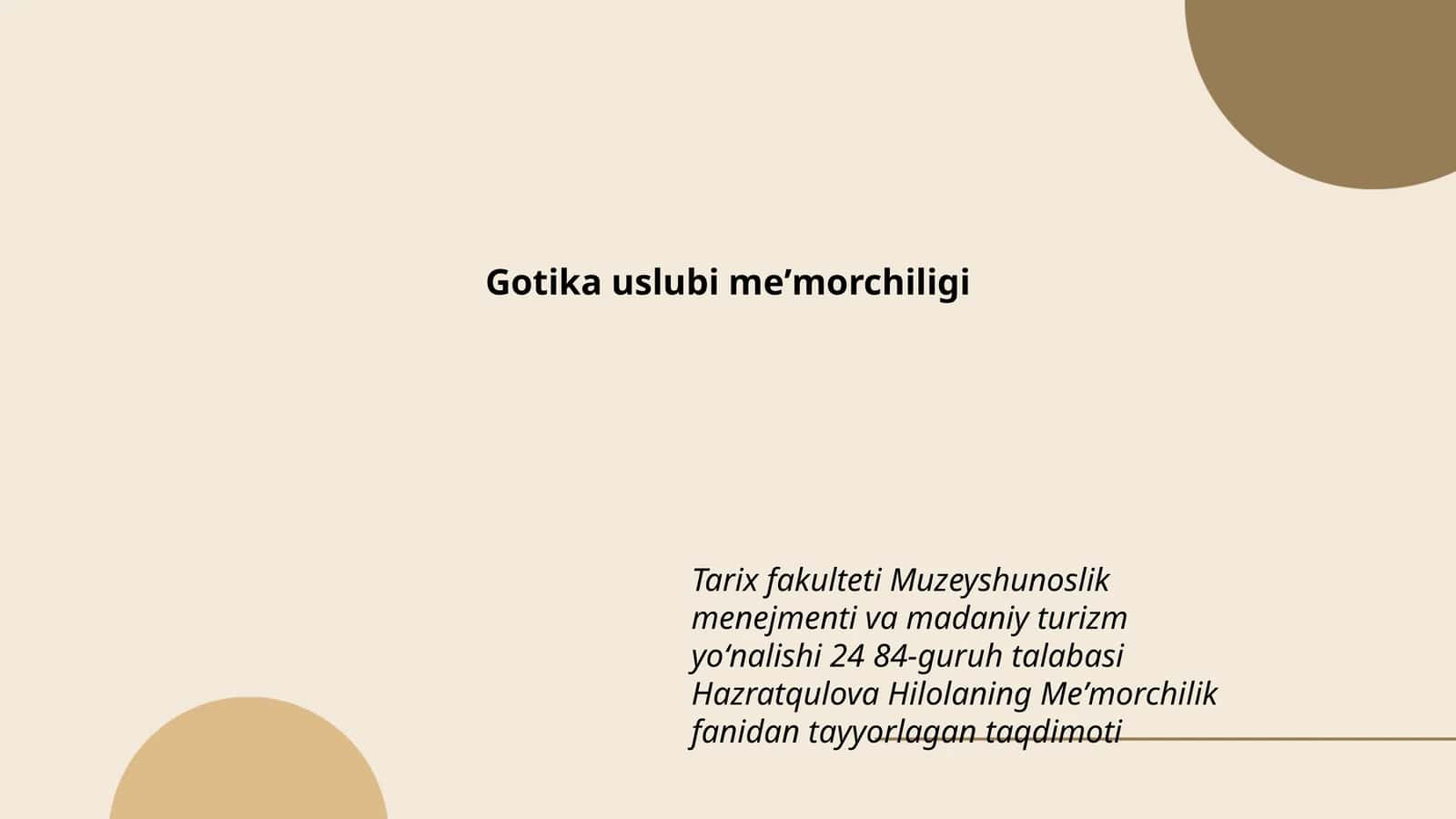 Gotika uslubi meʼmorchiligi 1