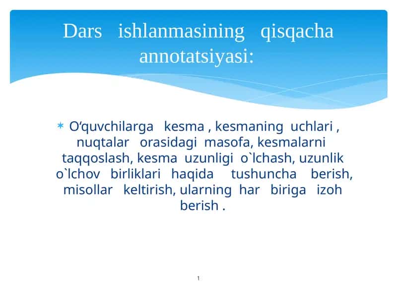 Zamonaviy Matematika 1