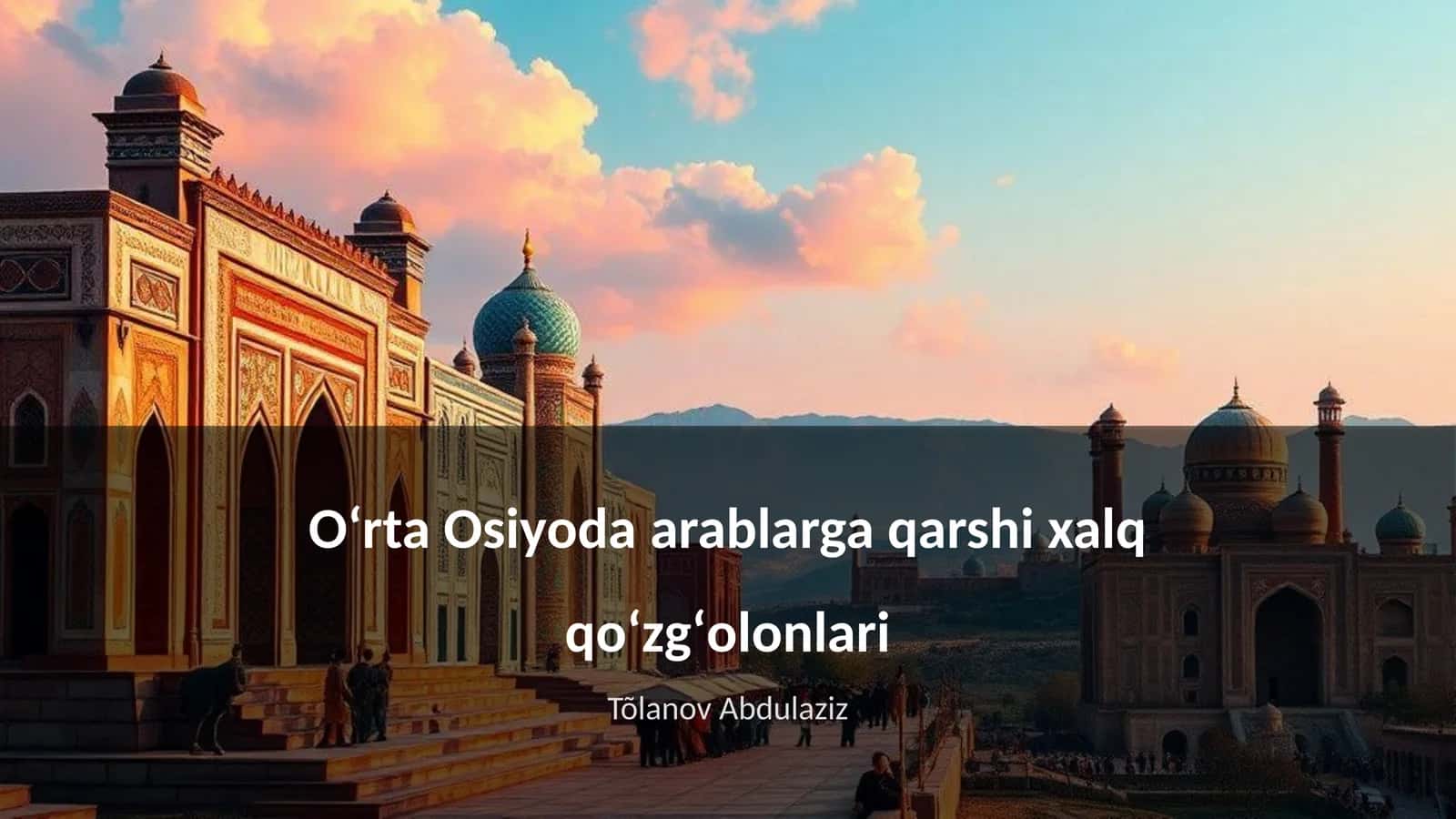 Oʻrta Osiyoda arablarga qarshi xalq qoʻzgʻolonlari 1