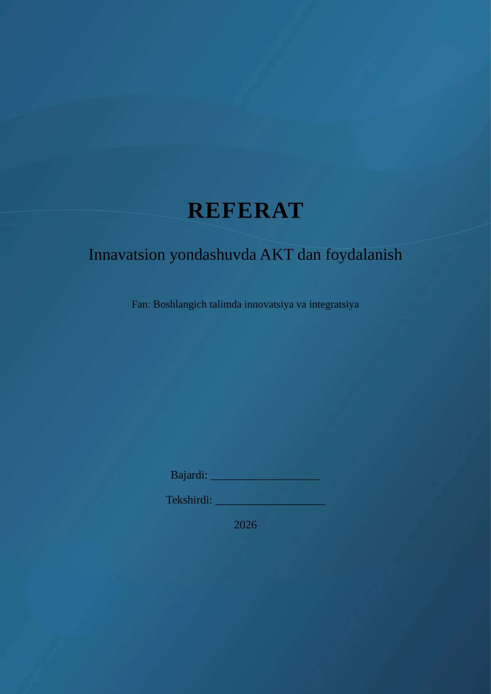Innavatsion yondashuvda AKT dan foydalanish 1