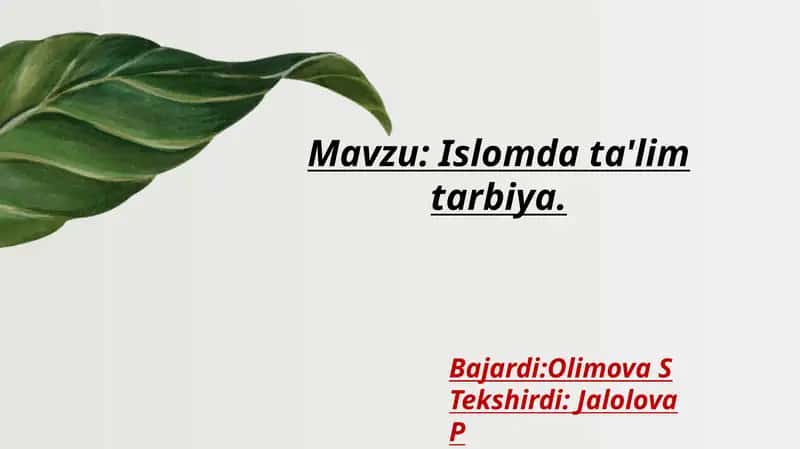Islomdata'limtarbiya 1