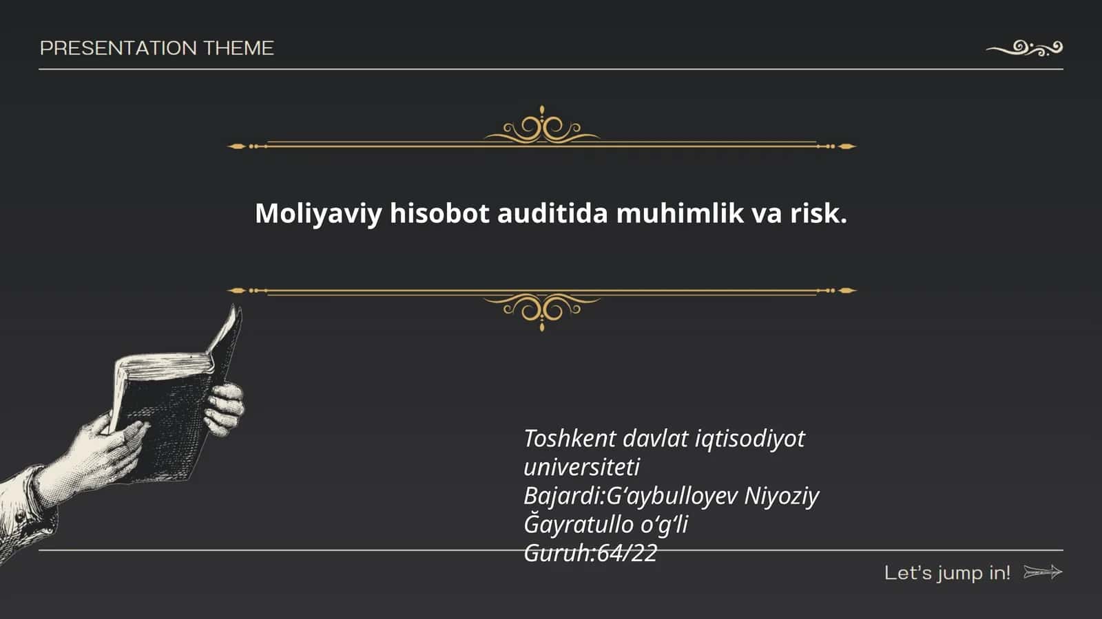 Moliyaviy hisobot auditida muhimlik va risk 1