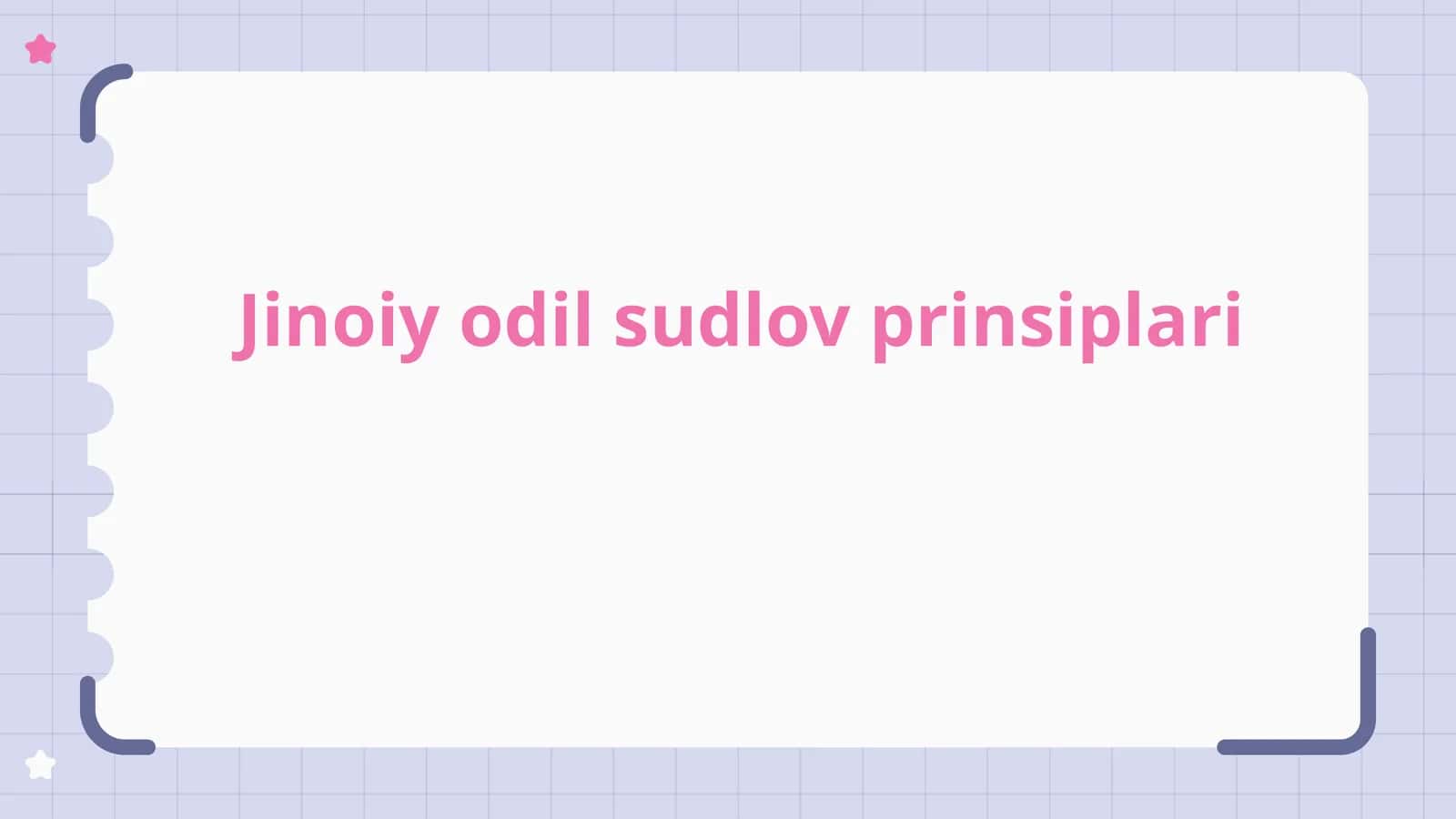 Jinoiy odil sudlov tamoyillariga kirish 1