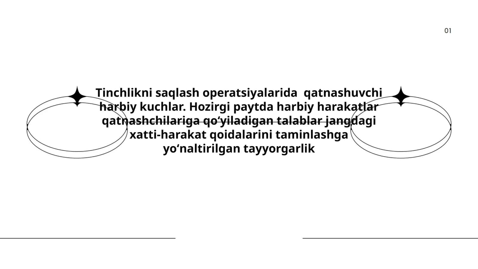 Tinchlikni saqlash operatsiyalarida qatnashuvchi harbiy kuchlar 1