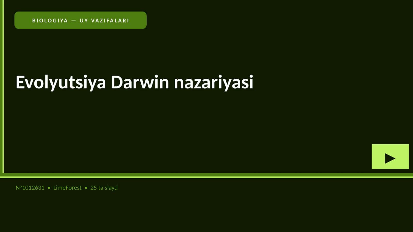 Evolyutsiya Darwin nazariyasi 1