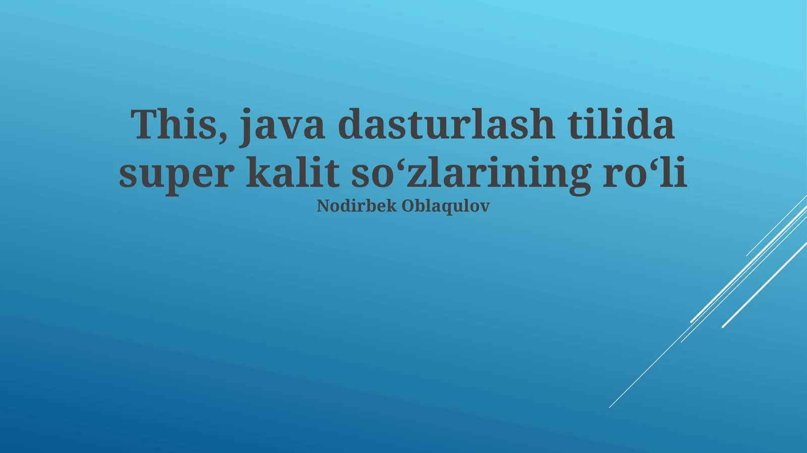 Super kalit so'zini tahlil qilish 1