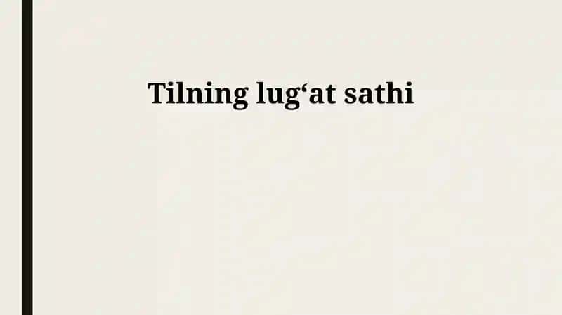 Hisob lug'atining turlari