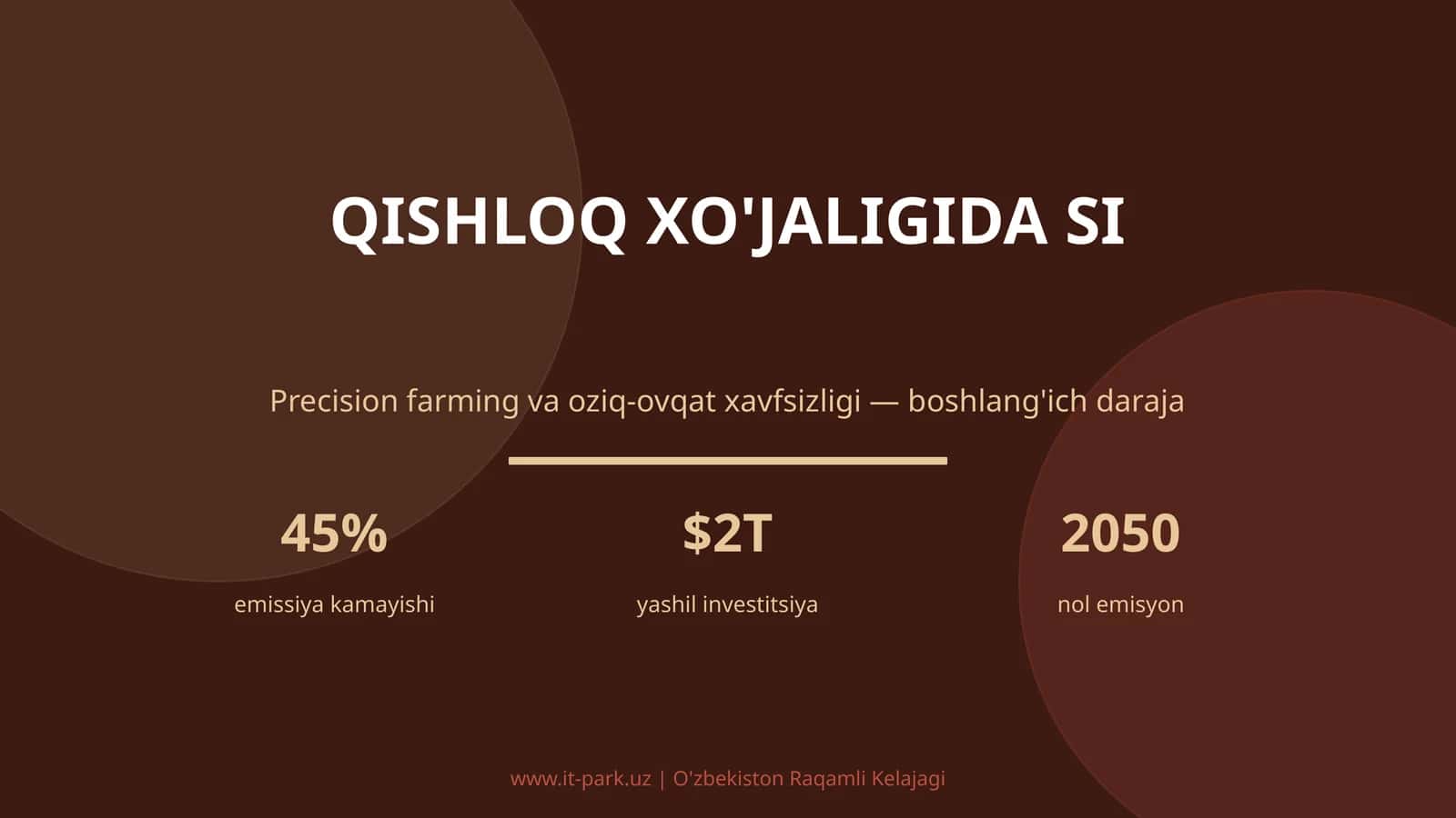 Qishloq xo'jaligida SI 1