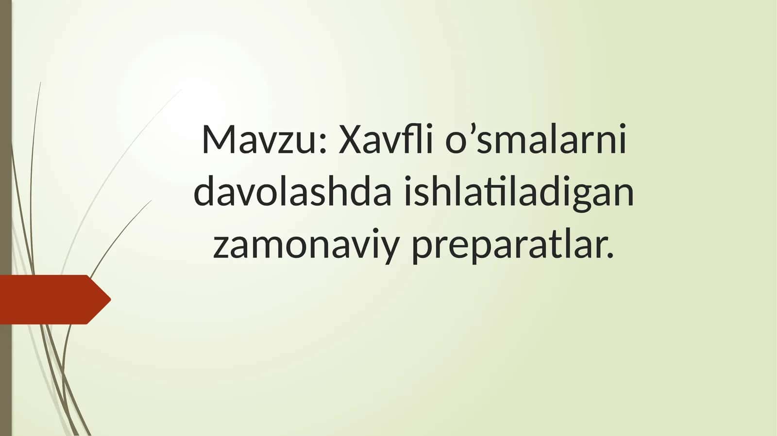 Xavfli o‘smalarni davolashda ishlatiladigan zamonaviy preparatlar 1