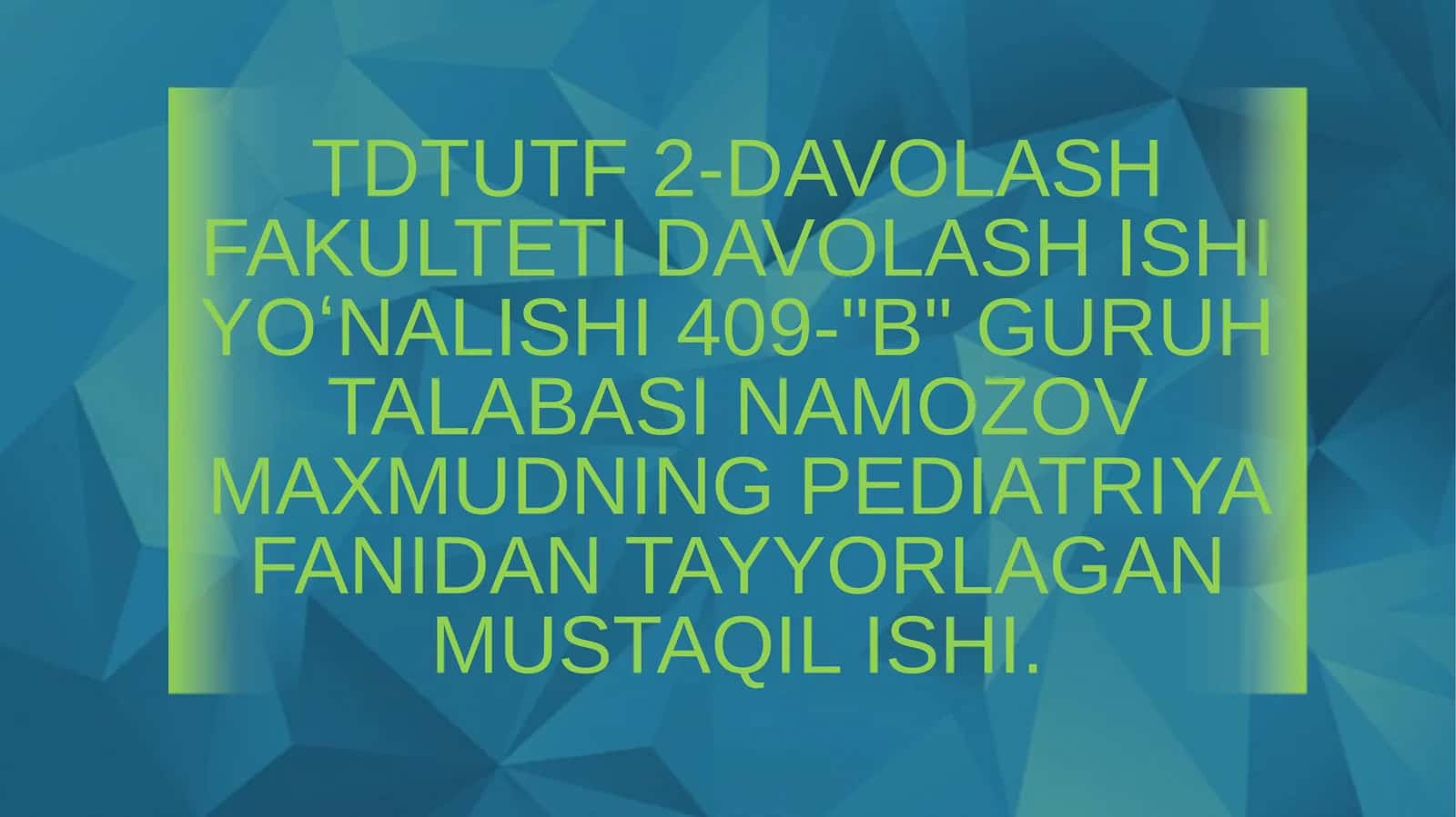 OʻT YOʻLLARI DISKINEZIYASI 1