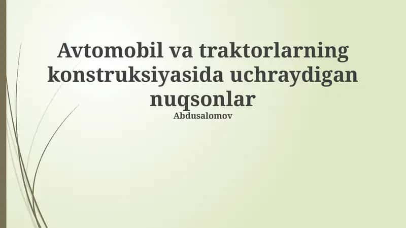 Ishlab Chiqarish Jarayonidagi Nuqsonlar, Aniqlash Usullari va Bartaraf Etish Yo'llari 1