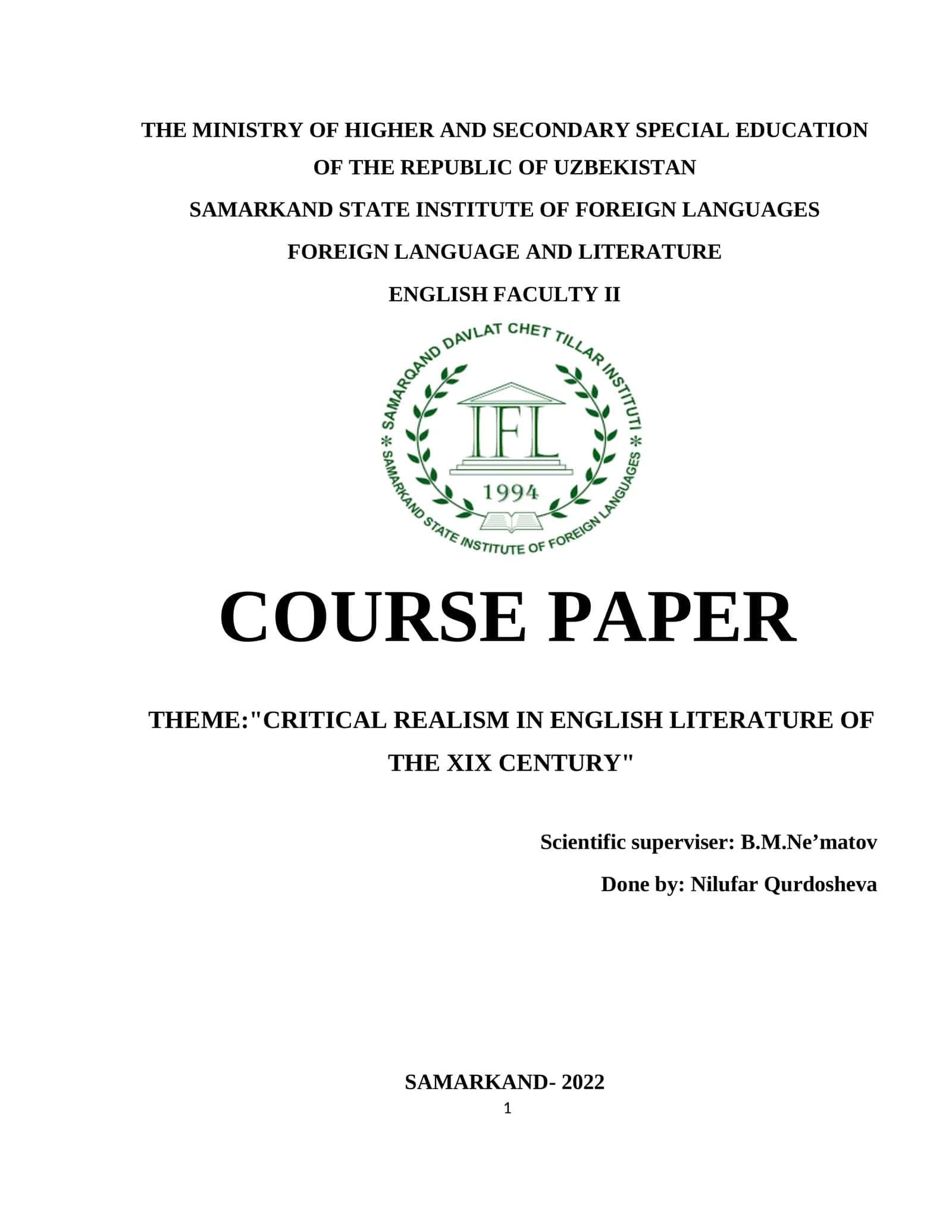 THE MAIN INFORMATION ABOUT ENGLISH LITERATURE IN 19TH CENTURY 1