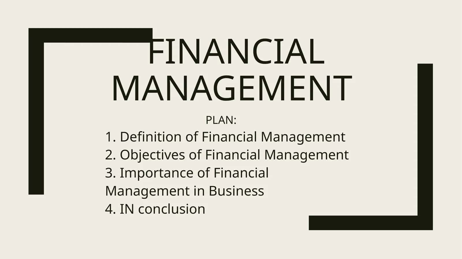 Financial Management 1