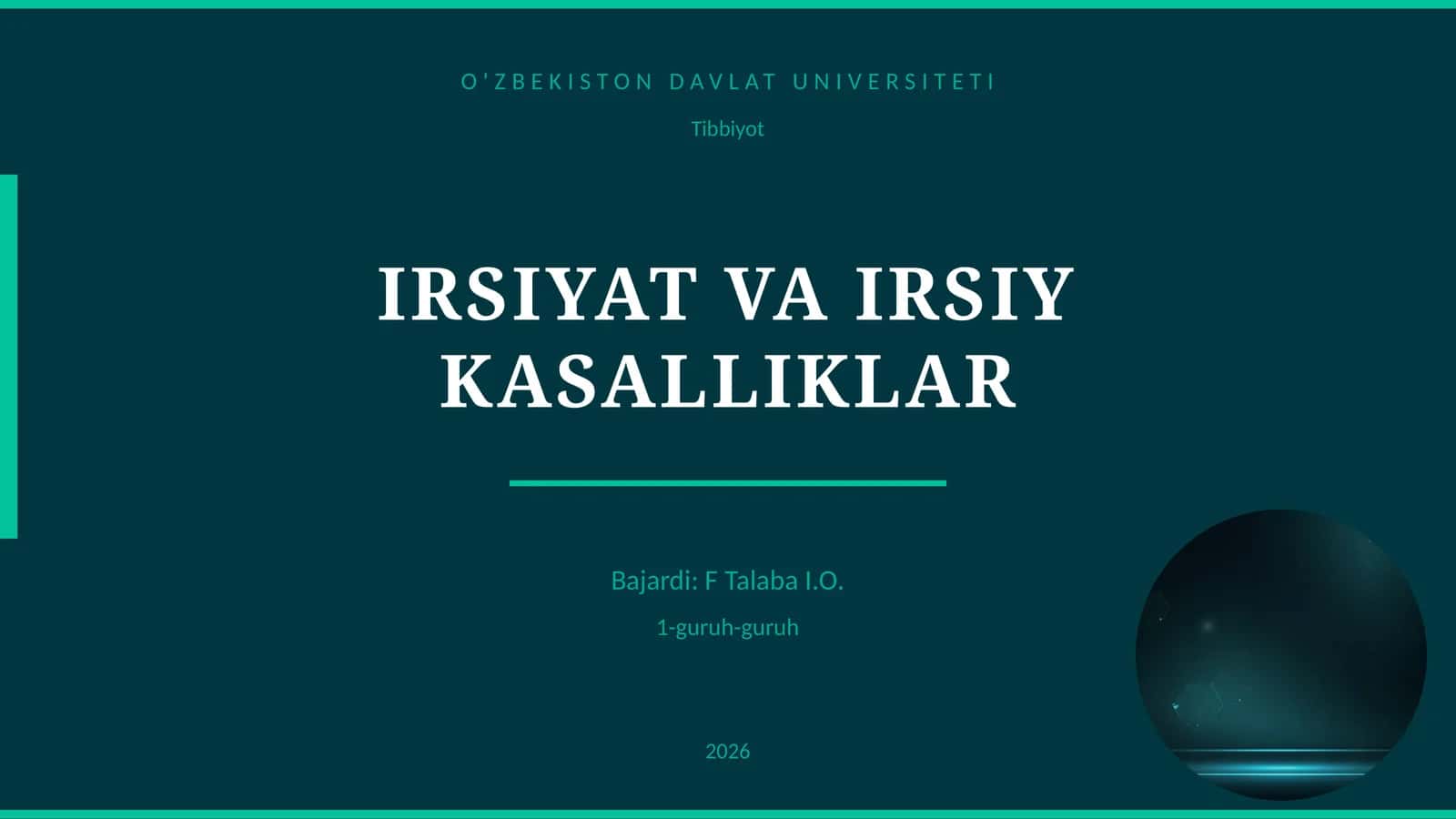 IRSIYAT VA IRSIY KASALLIKLAR 1