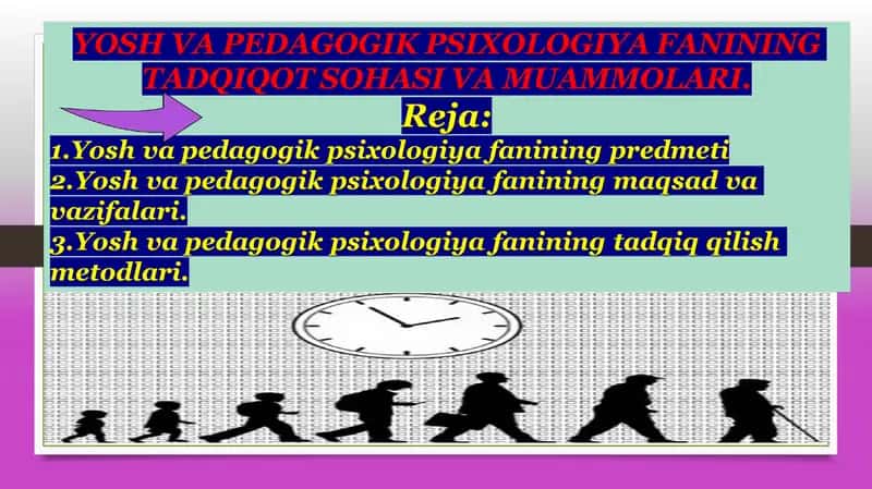 Pedagogik psixologiya sohalari 1