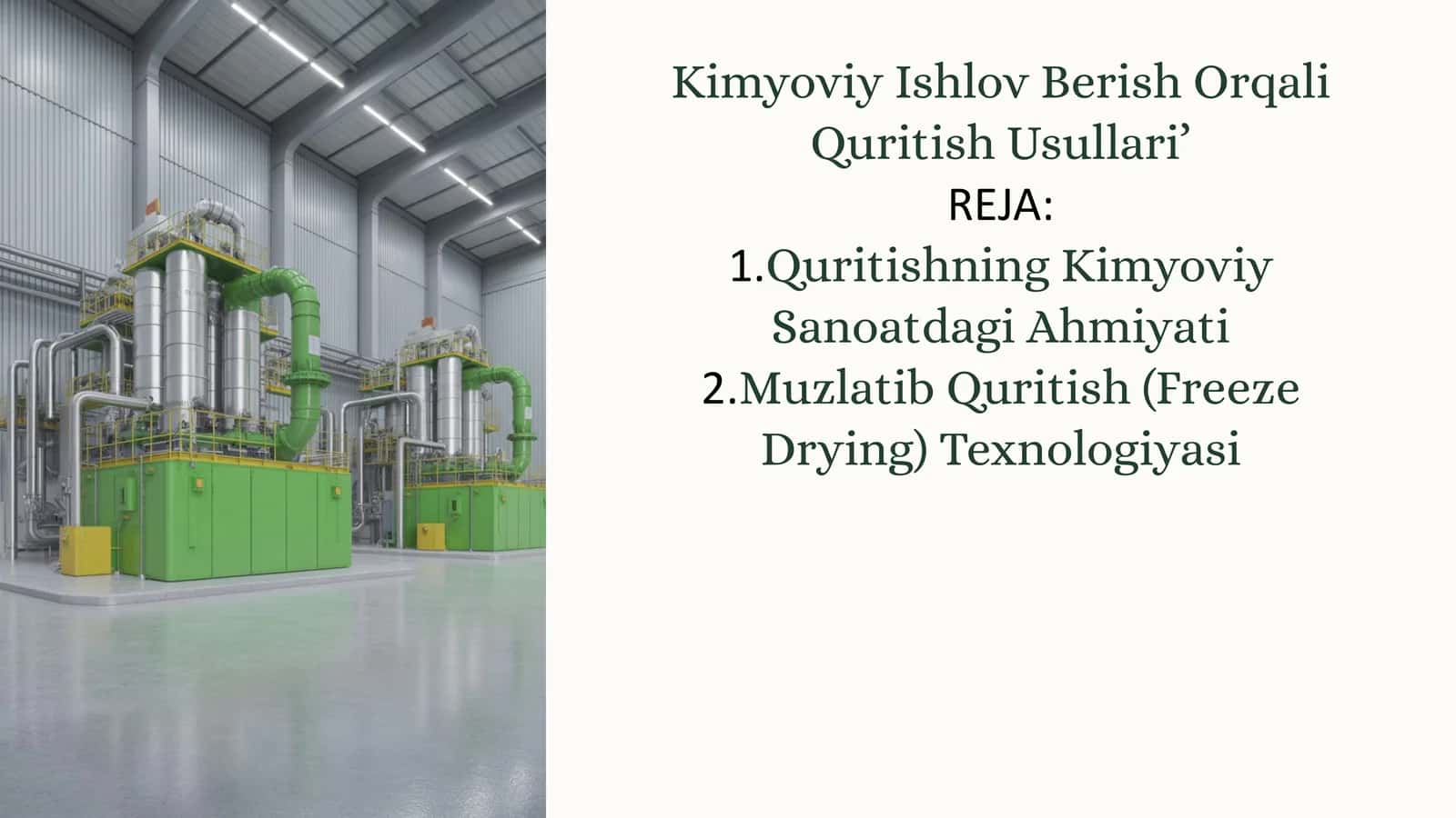 Kimyoviy Ishlov Berish Orqali Quritish Usullari 1