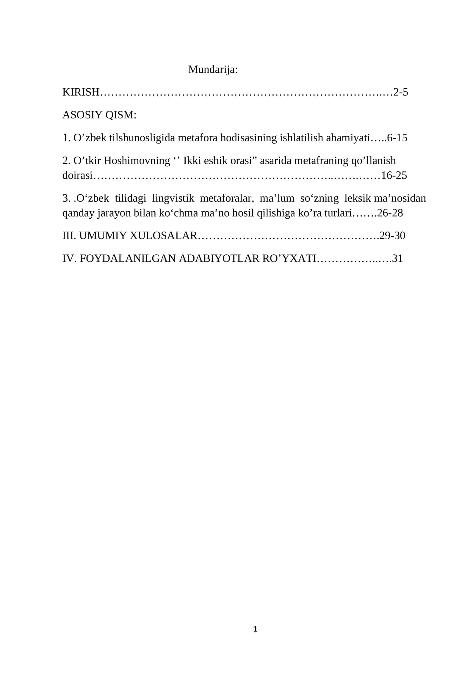 O’zbek tilshunosligida metafora hodisasining ishlatilish ahamiyati 1