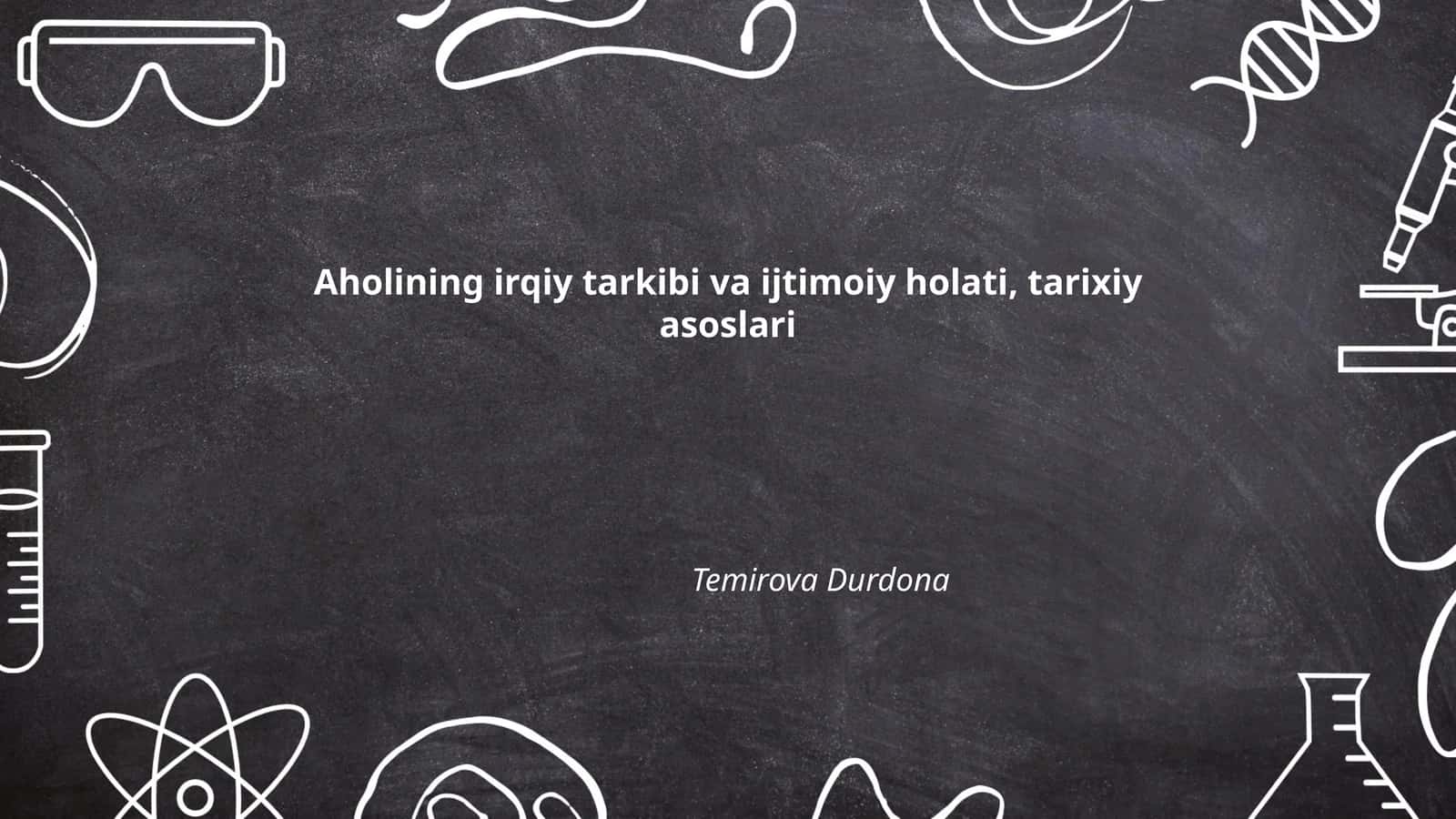 Aholining irqiy tarkibi va ijtimoiy holati, tarixiy asoslari 1