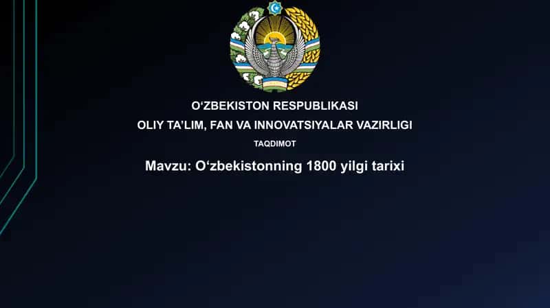 Oʻzbekistonning 1800 yilgi tarixi 1