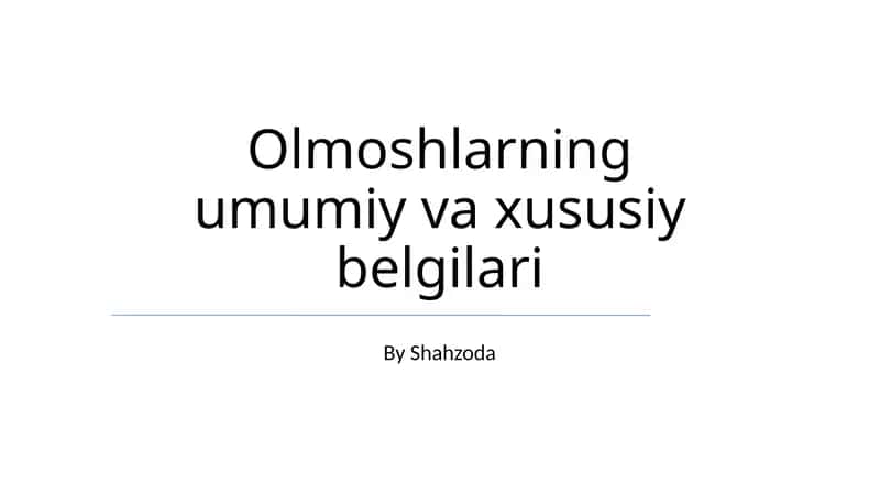 Olmoshlarning umumiy va xususiy belgilari 1
