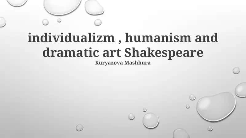 The Renaissance Stage: Humanism and the Rise of the Individual 1