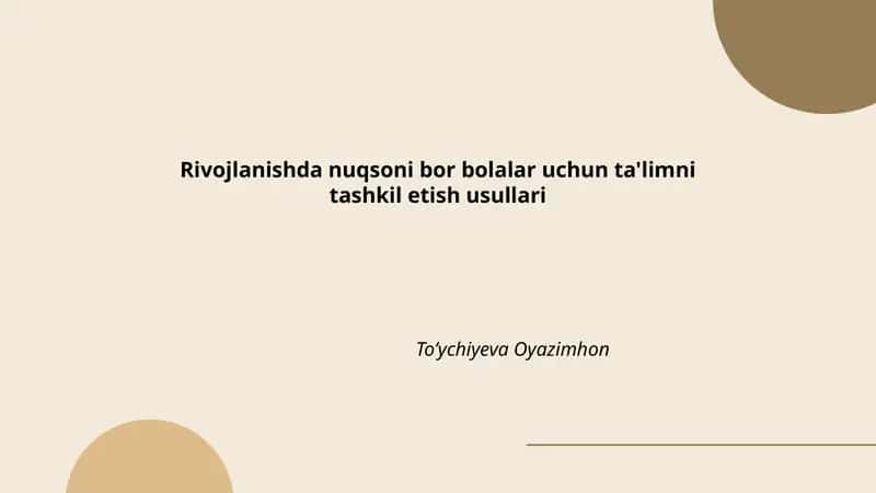 Maxsus ta'lim dasturlarini yaratish 1