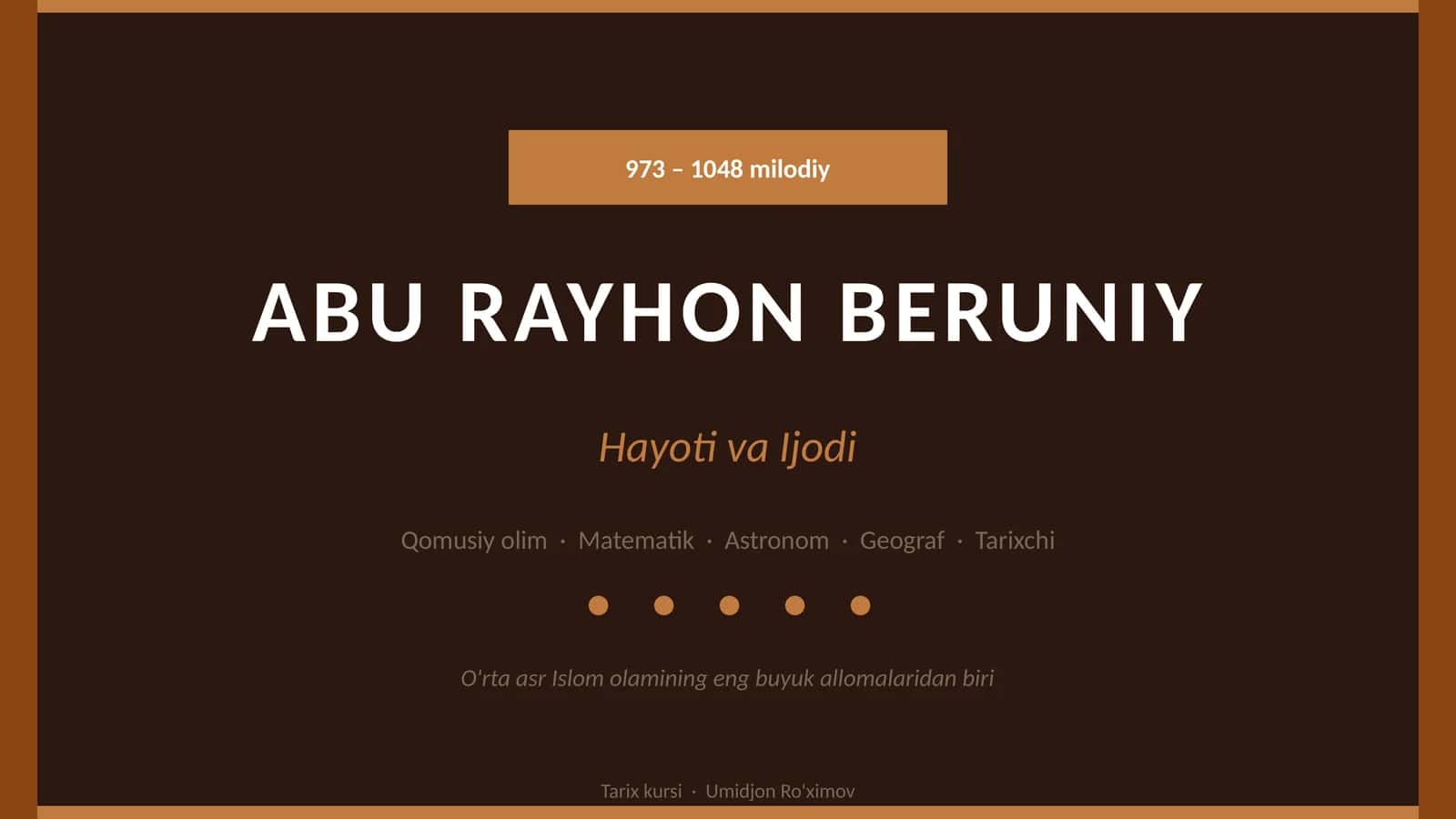 ABU RAYHON BERUNIY 1