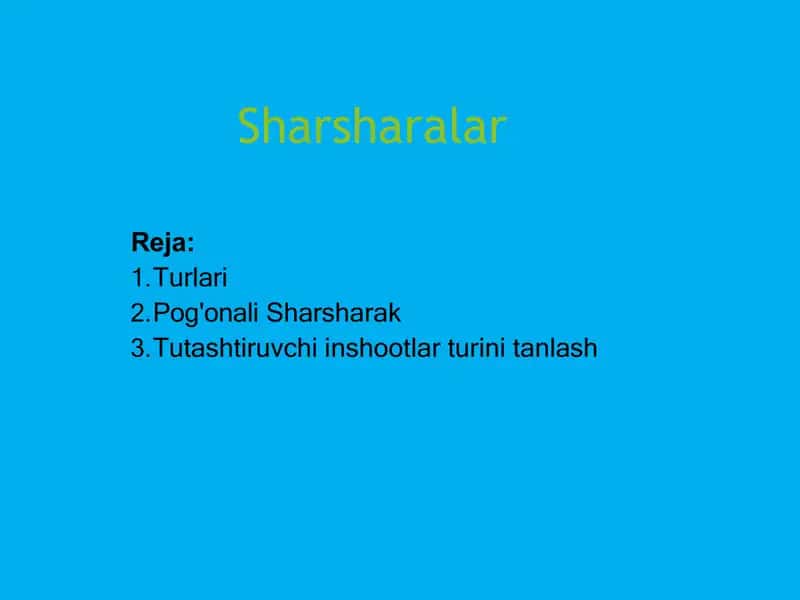 Sharsharalar Sharsharaklar 1