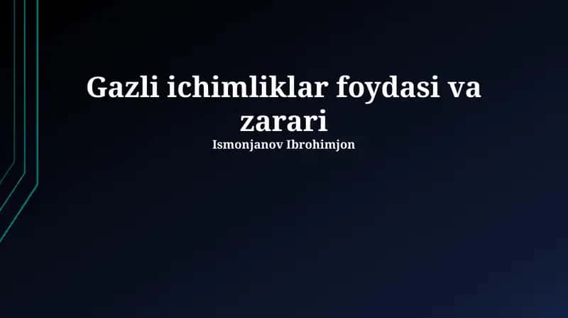 Gazli ichimliklar foydasi va zarari 1